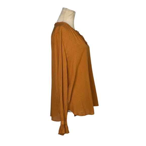 Loft burnt orange long sleeves tunic blouse size large - Picture 7 of 13